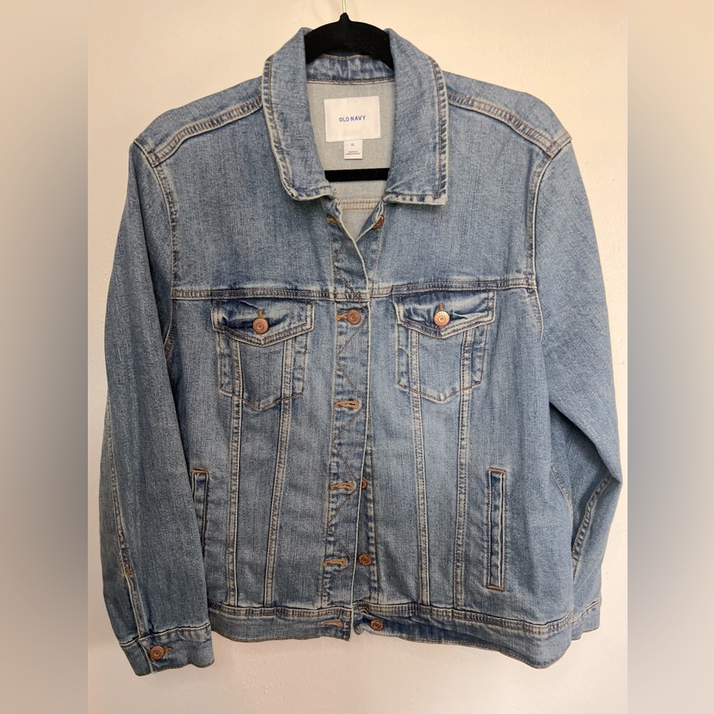 Old Navy XL Medium Wash Jean Jacket - Picture 1 of 2
